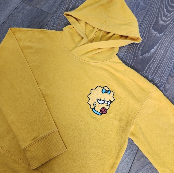 The Simpsons Maggie Pop Sugar Hoodie Kids XXL (18) Yellow - Picture 2 of 6